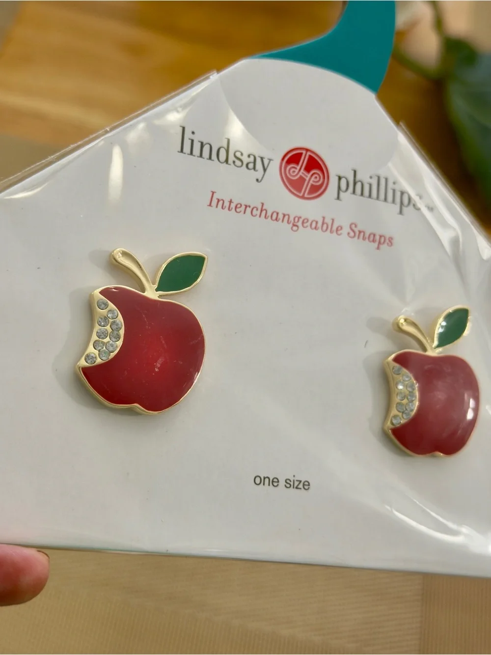 lindsay phillips Red Apple Interchangeable Snaps